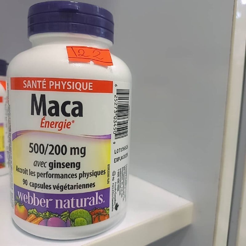 ماکا وبر نچرالز همراه با جینسینگ WEBBER NATURALS MACA 500/200MG 3 ماکا وبر نچرالز همراه با جینسینگ WEBBER NATURALS MACA 500/200MG