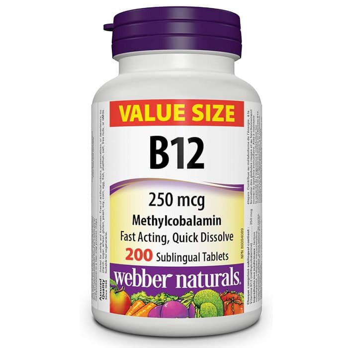 ویتامین B12 وبر نچرالز 250 میکروگرم 200 عدد 1 ویتامین B12 وبر نچرالز 250 میکروگرم 200 عدد