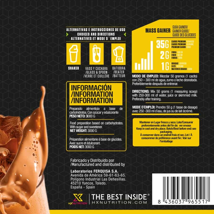 مس گینر اچ ایکس نوتریشن HX Nutrition MASS GAINER 3 مس گینر اچ ایکس نوتریشن HX Nutrition MASS GAINER