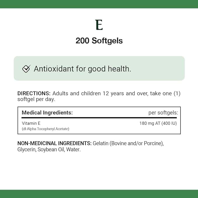 ویتامین ای نیچرز بونتی 400 واحد 200 عدد Nature's Bounty Vitamin E 400IU 4 ویتامین ای نیچرز بونتی 400 واحد 200 عدد Nature's Bounty Vitamin E 400IU