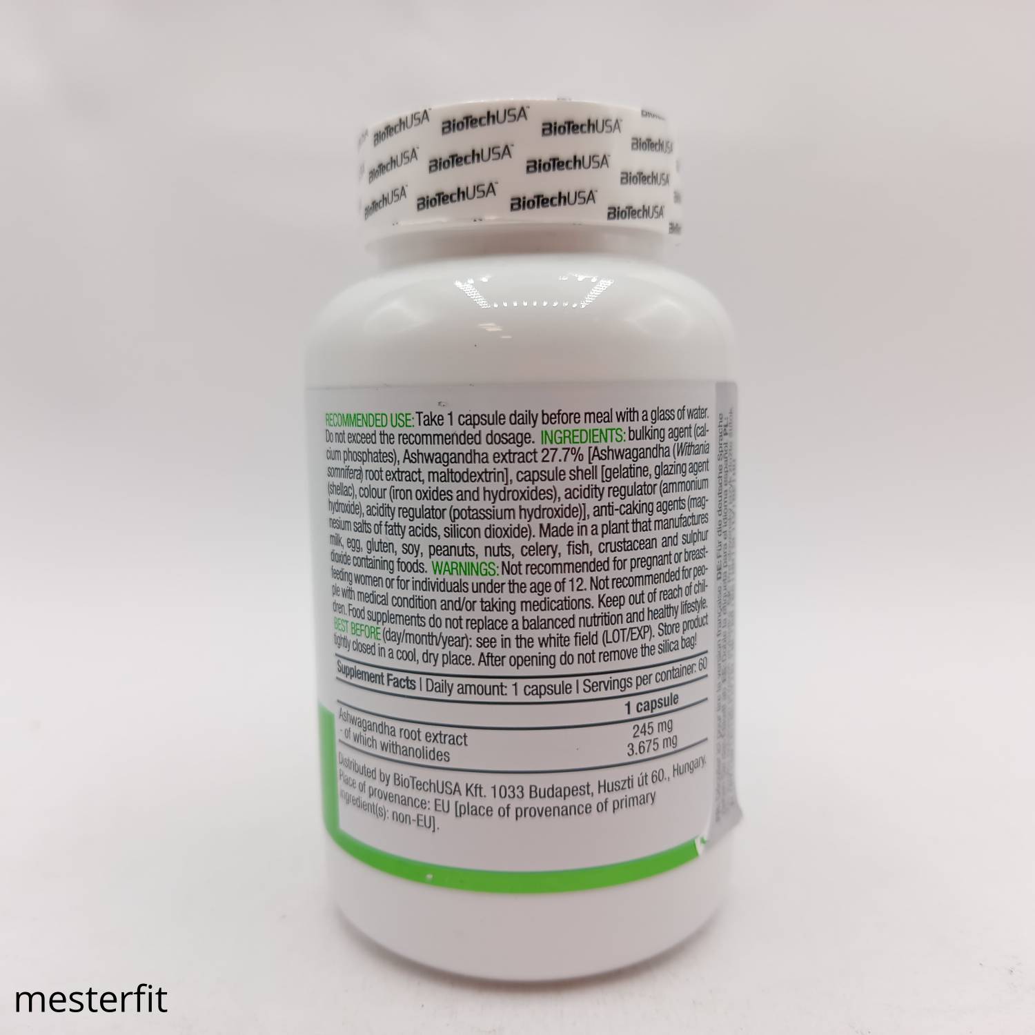 آشواگاندا بایوتک BioTechUSA Ashwagandha 4 آشواگاندا بایوتک BioTechUSA Ashwagandha