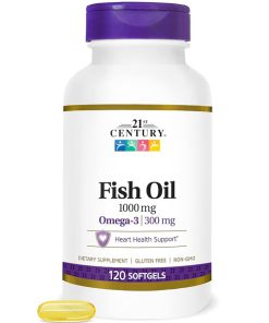 روغن ماهی سنتری 1000 میلی گرم 120 عدد 21st Century Fish Oil