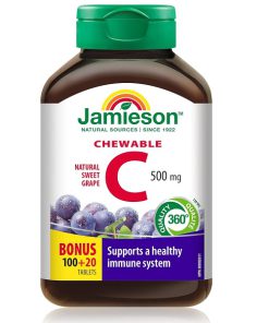 ویتامین سی جمیسون 500 میل 120 عدد Jamieson Vitamin C طعم انگور