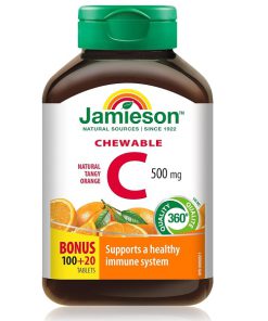ویتامین سی جمیسون 500 میل 120 عدد طعم پرتقال Jamieson Vitamin C