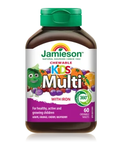 مولتی ویتامین کودکانه جمیسون 60 عدد Jamieson Kids Chewable Multi