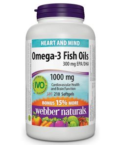 روغن ماهی امگا 3 وبر نچرالز 210 عدد Webber Omega-3 Fish Oil