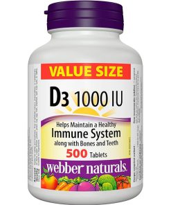 ویتامین دی وبر نچرالز 500 عدد Webber Vitamin D3 1000IU