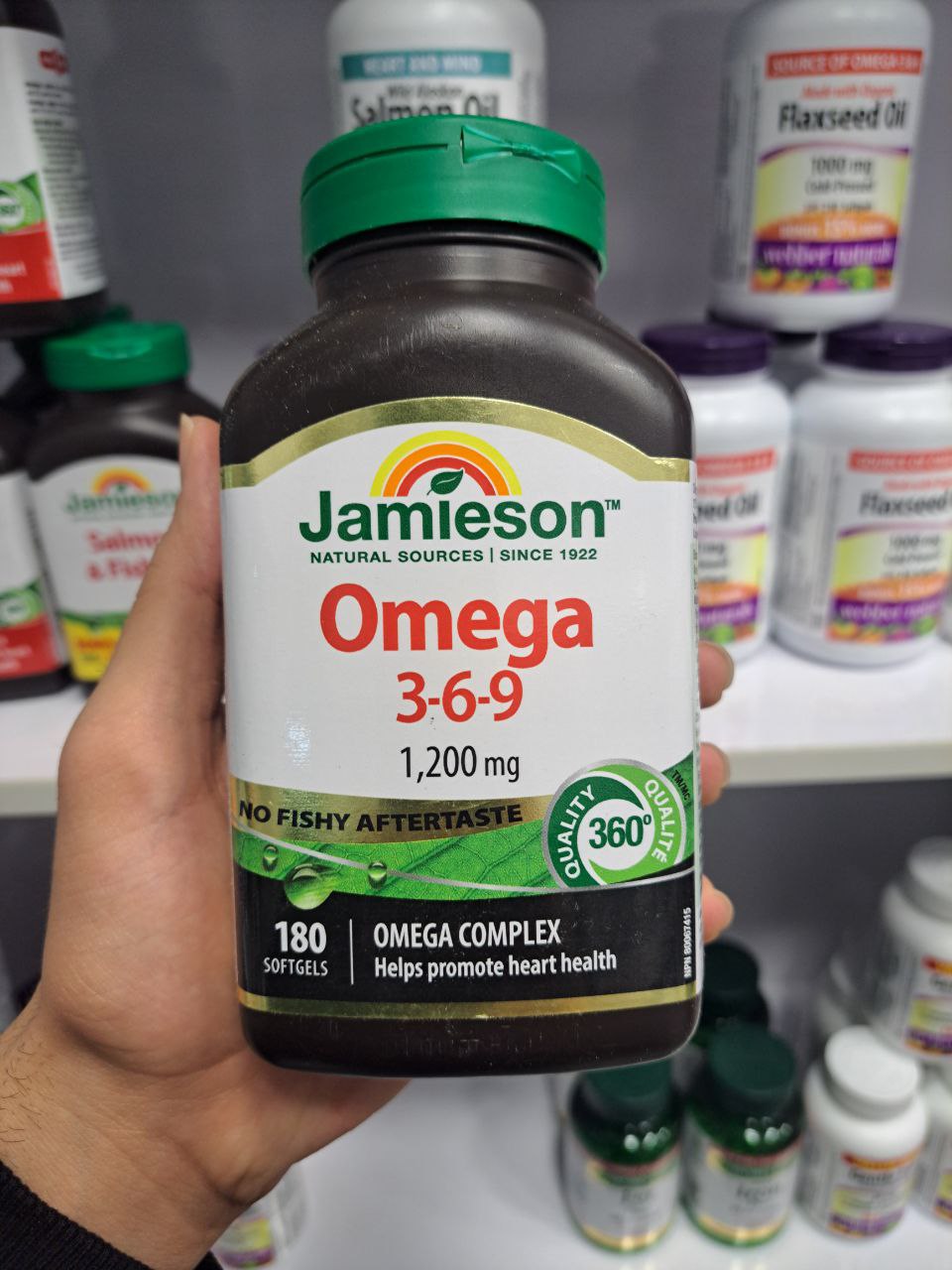 امگا 3 6 9 جمیسون 1200 میل 180 عدد Jamieson Omega 3-6-9 5 امگا 3 6 9 جمیسون 1200 میل 180 عدد Jamieson Omega 3-6-9