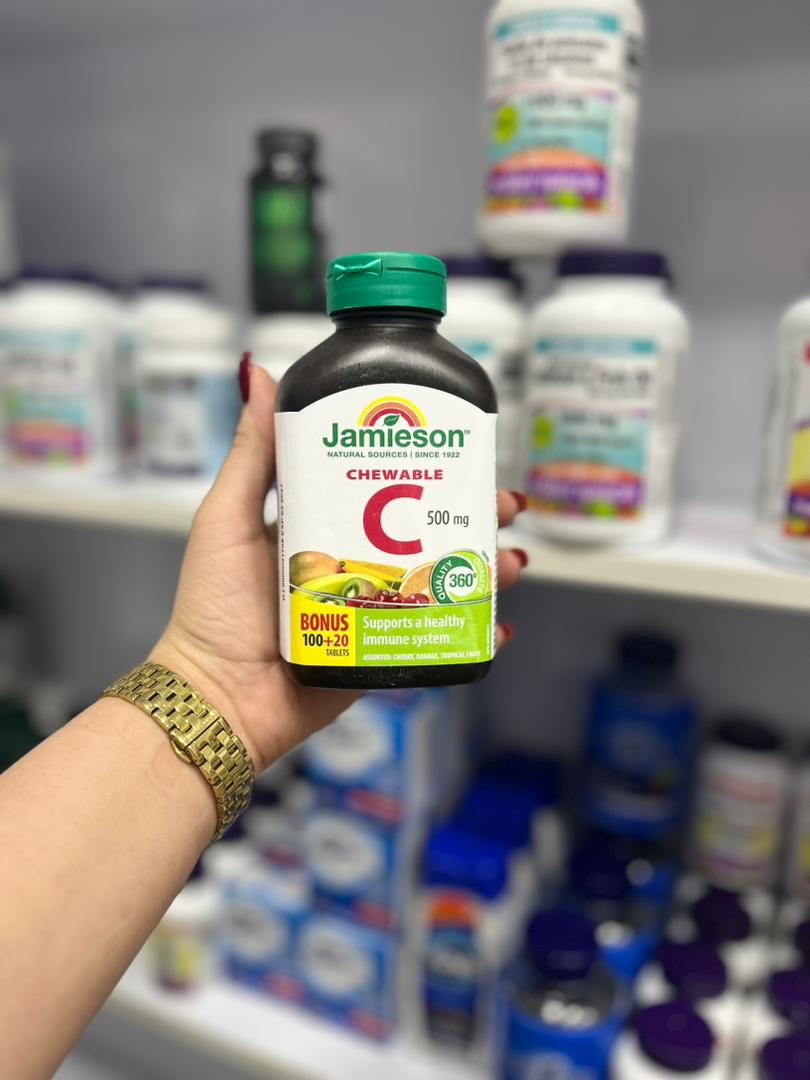 ویتامین سی جمیسون 500 میلی 120 عدد Jamieson Vitamin C 5 ویتامین سی جمیسون 500 میلی 120 عدد Jamieson Vitamin C طعم هفت میوه
