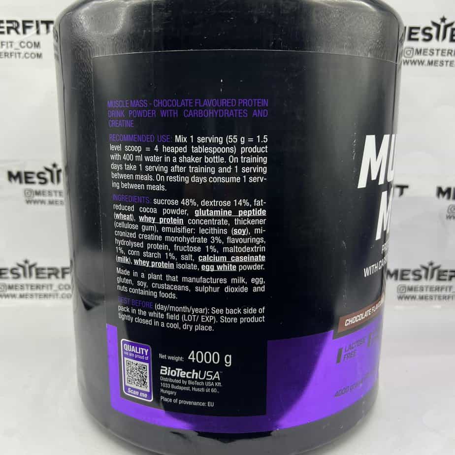 گینر ماسل مس 4000 گرمی بایوتک BioTech Muscle mass 4 گینر ماسل مس 4000 گرمی بایوتک BioTech Muscle mass - Image 4