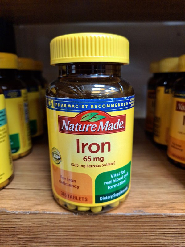 آهن 65 میلی گرم نیچرمید Nature Made Iron 65 mg Tablets 3 آهن 65 میلی گرم نیچرمید Nature Made Iron 65 mg Tablets