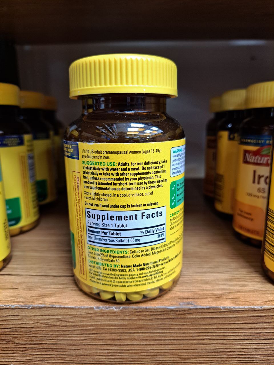 آهن 65 میلی گرم نیچرمید Nature Made Iron 65 mg Tablets 4 آهن 65 میلی گرم نیچرمید Nature Made Iron 65 mg Tablets