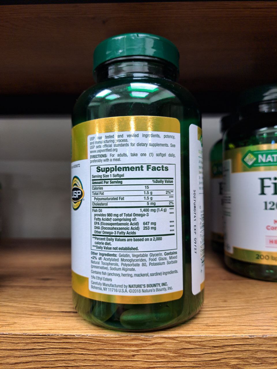 روغن ماهی نیچرز بونتی Nature's Bounty Fish Oil 1400 mg 3 روغن ماهی نیچرز بونتی Nature's Bounty Fish Oil 1400 mg