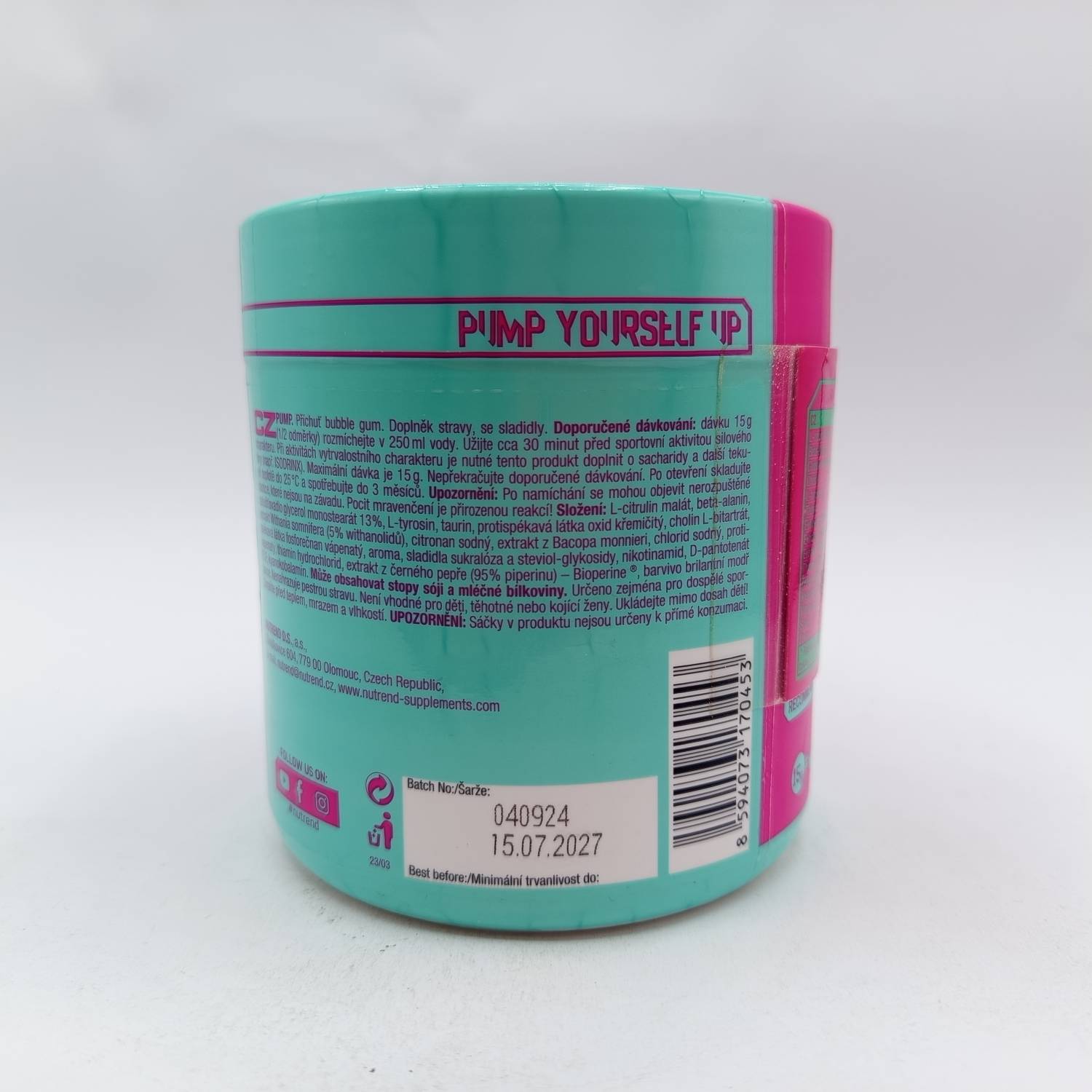مکمل پمپ ناترند اصل 225 گرم NUTREND PUMP PRE-Workout 3 مکمل پمپ ناترند اصل 225 گرم NUTREND PUMP PRE-Workout