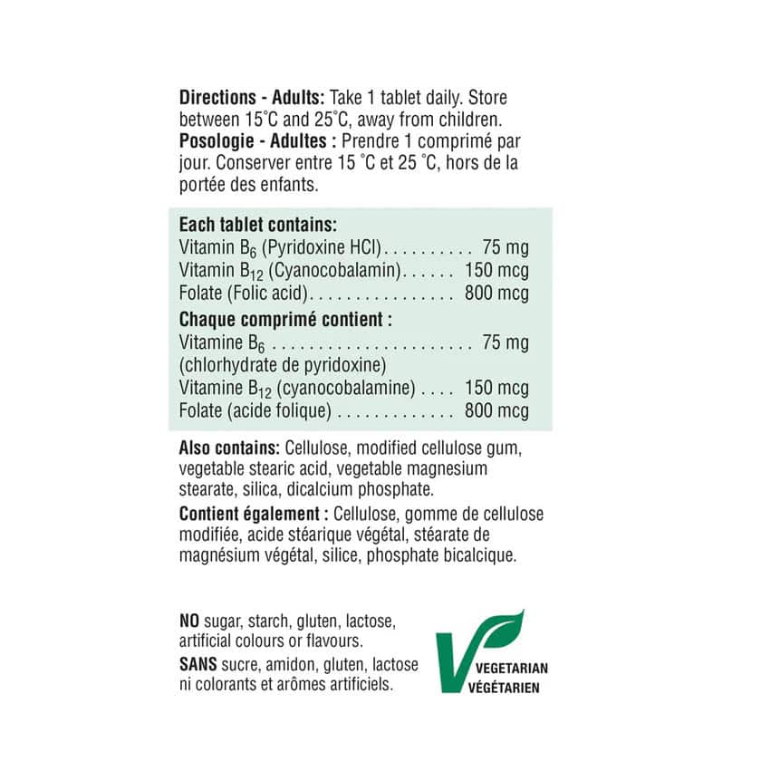 ویتامین ب6، ب12 و اسید فولیک جمیسون Vitamin B6, Vitamin B12 & Folic Acid Jamieson 4 ویتامین ب6، ب12 و اسید فولیک جمیسون