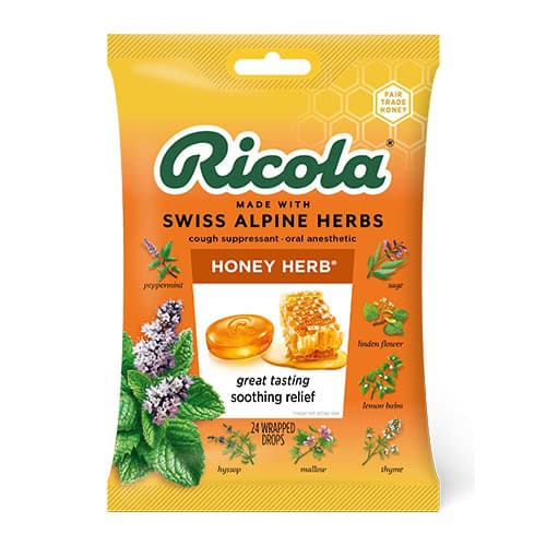 آبنبات سرفه عسل گیاهی ریکولا Ricola Honey Herb Cough Drops 1 آبنبات سرفه عسل گیاهی ریکولا