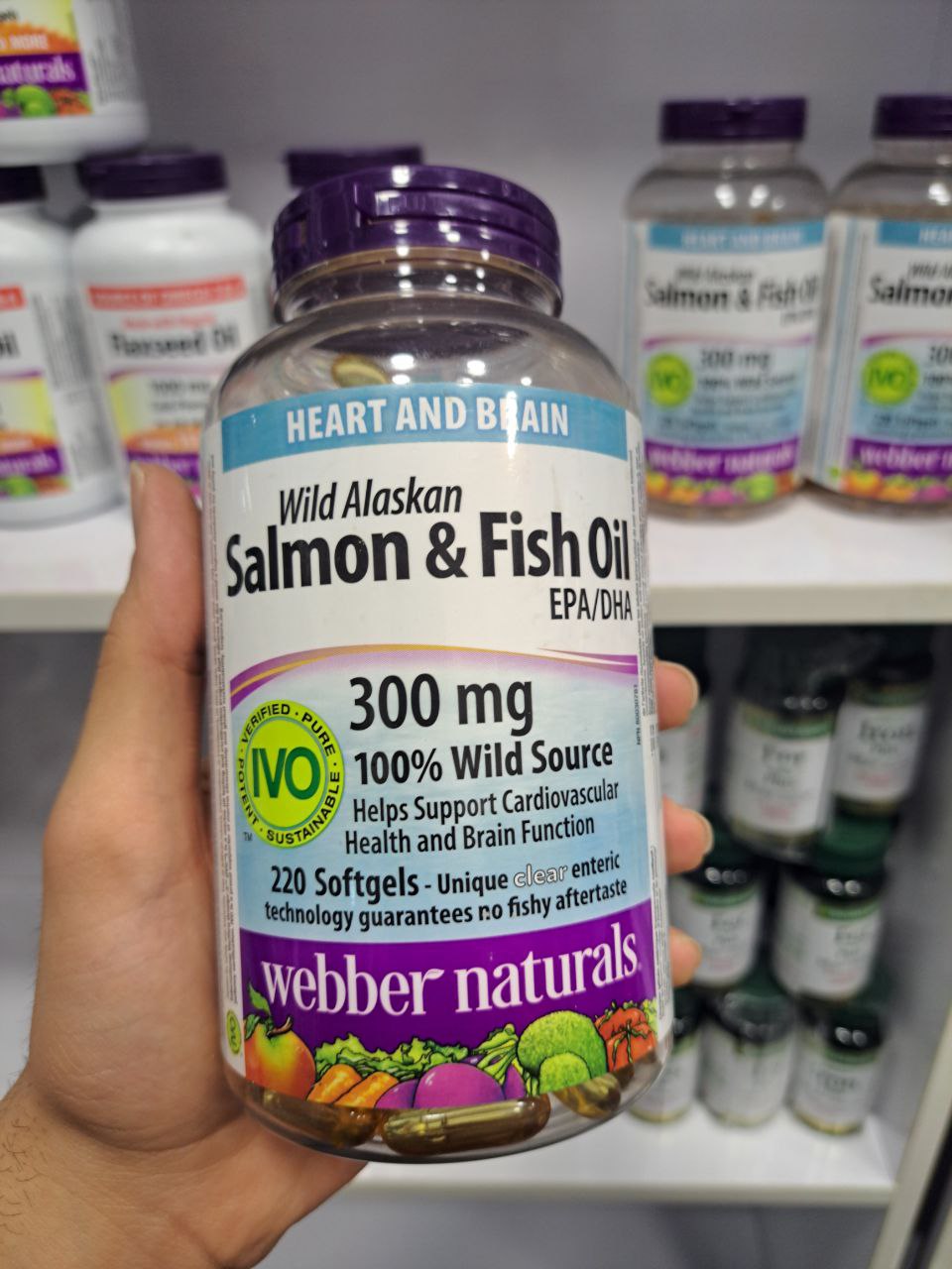 روغن ماهی سالمون آلاسکا آزاد وبر نچرالز 220 عددی Webber Naturals Wild Alaskan Salmon Oil 5 روغن ماهی سالمون آلاسکا آزاد وبر نچرالز 220 عددی Webber Naturals Wild Alaskan Salmon Oil