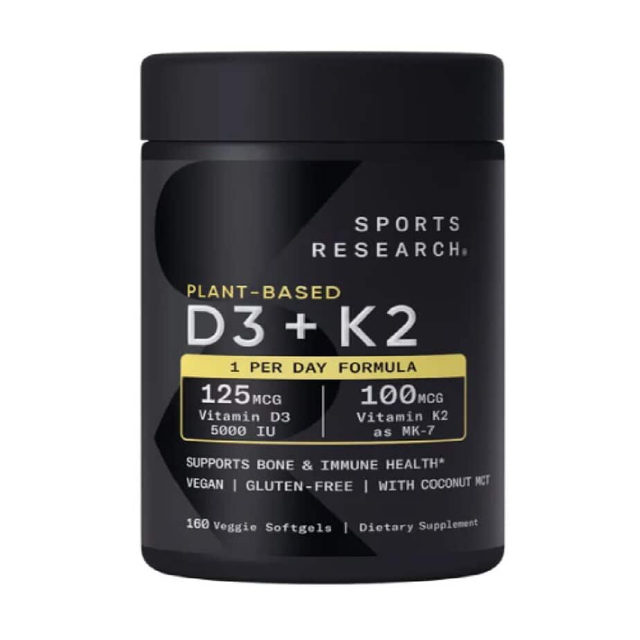 ویتامین د3 و کا2 اسپورتس ریسرچ 160 عددی Sports Research Vitamin D3 + K2 1 ویتامین د3 و کا2 اسپورتس ریسرچ 160 عددی
