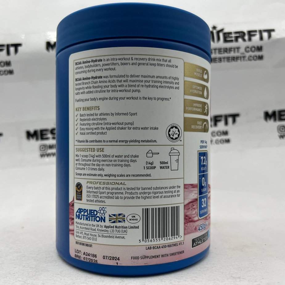 آمینو هیدرات بی سی ای ای اپلاید نوتریشن APPLIED BCAA Amino Hydrate 2 بی سی ای ای آمینو هیدرات اپلاید نوتریشن 450 گرم