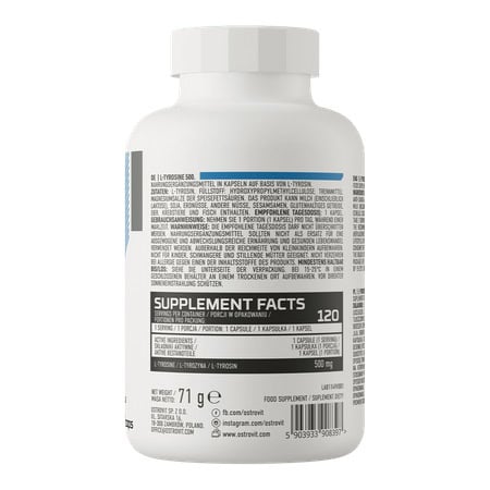 ال تیروزین 500 اوستروویت 120 عددی OstroVit L-Tyrosine 500 mg 2 ال تیروزین 500 اوستروویت
