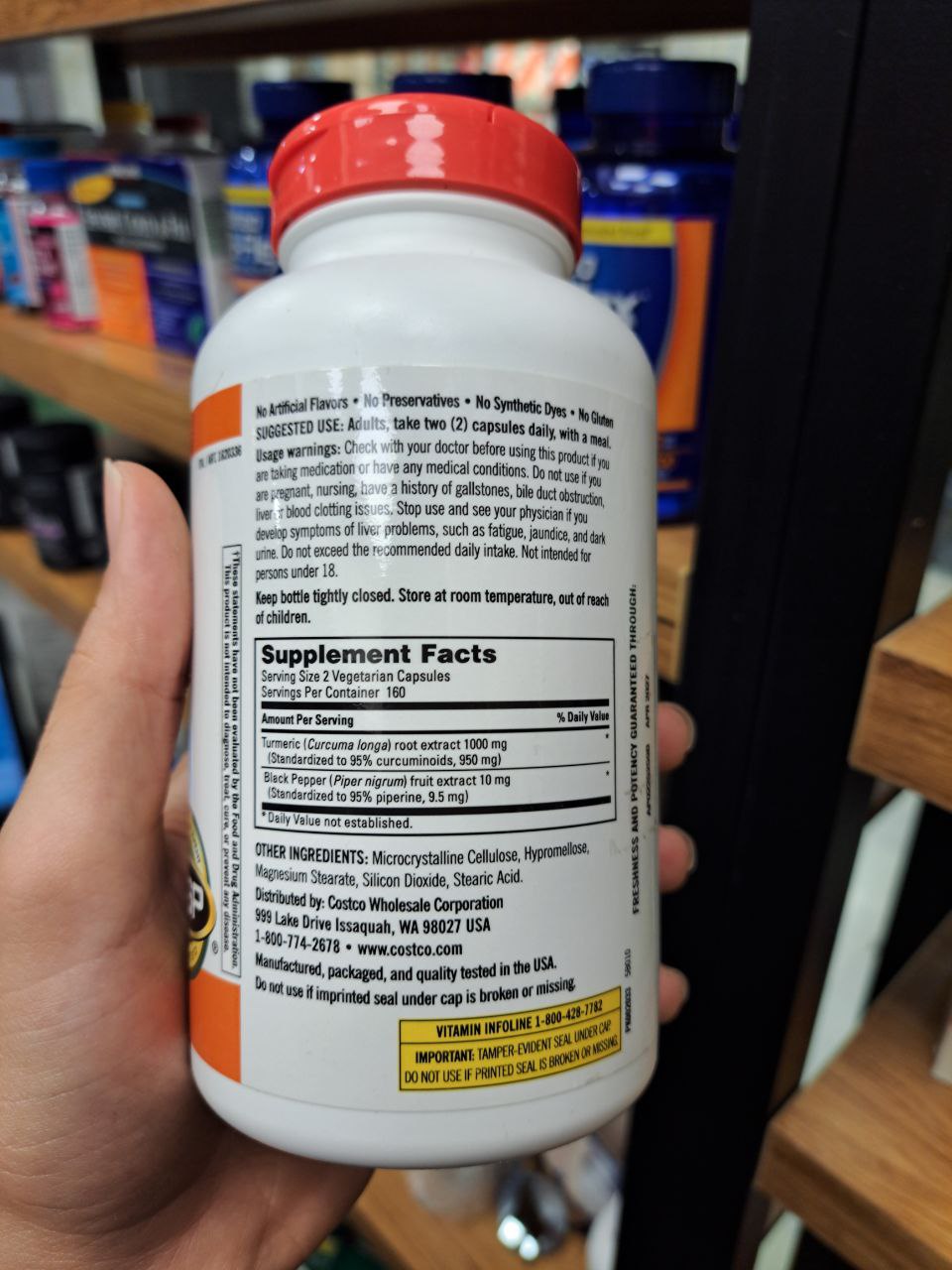 زردچوبه کرکلند 320 عددی Kirkland Signature Turmeric 1000 mg 3 زردچوبه کرکلند 320 عددی Kirkland Signature Turmeric 1000 mg