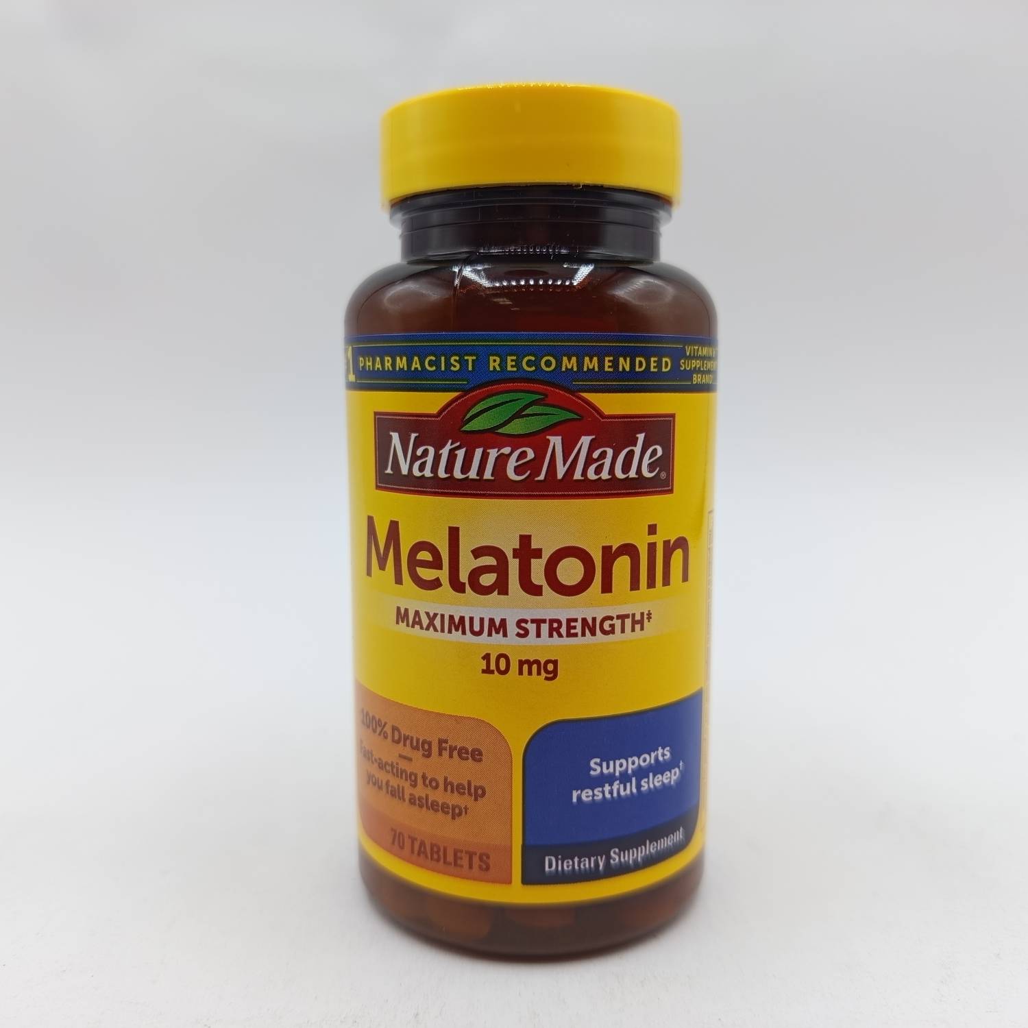 قرص ملاتونین نیچرمید 10 میلی گرم 70 عدد Nature Made Melatonin 2 قرص ملاتونین نیچرمید 10 میلی گرم 70 عدد Nature Made Melatonin