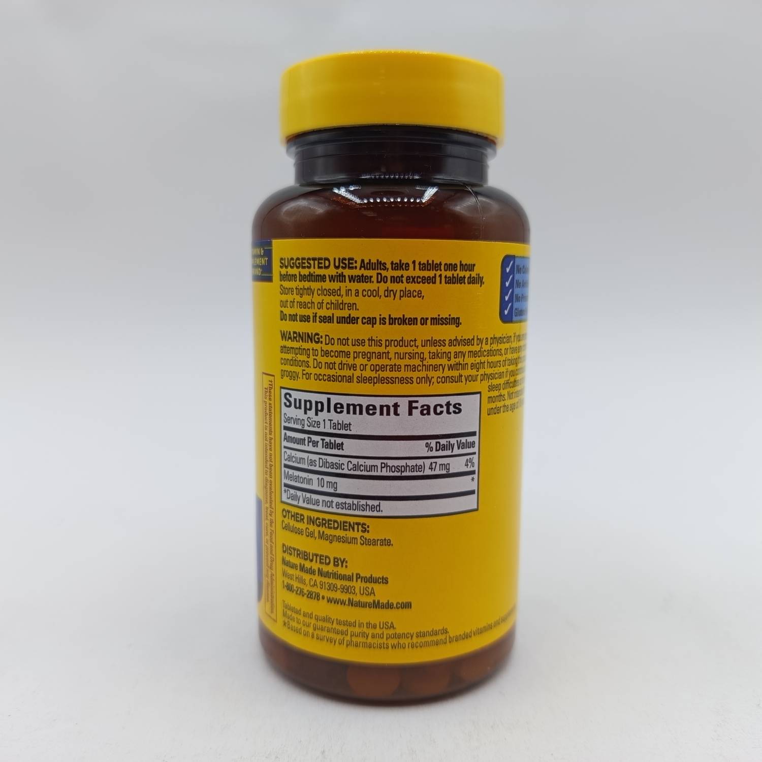 قرص ملاتونین نیچرمید 10 میلی گرم 70 عدد Nature Made Melatonin 4 قرص ملاتونین نیچرمید 10 میلی گرم 70 عدد Nature Made Melatonin