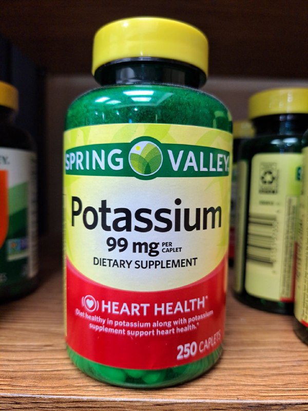 پتاسیم اسپرینگ والی 250 عددی Spring Valley Potassium 99 mg 2 پتاسیم اسپرینگ والی 250 عددی Spring Valley Potassium 99 mg