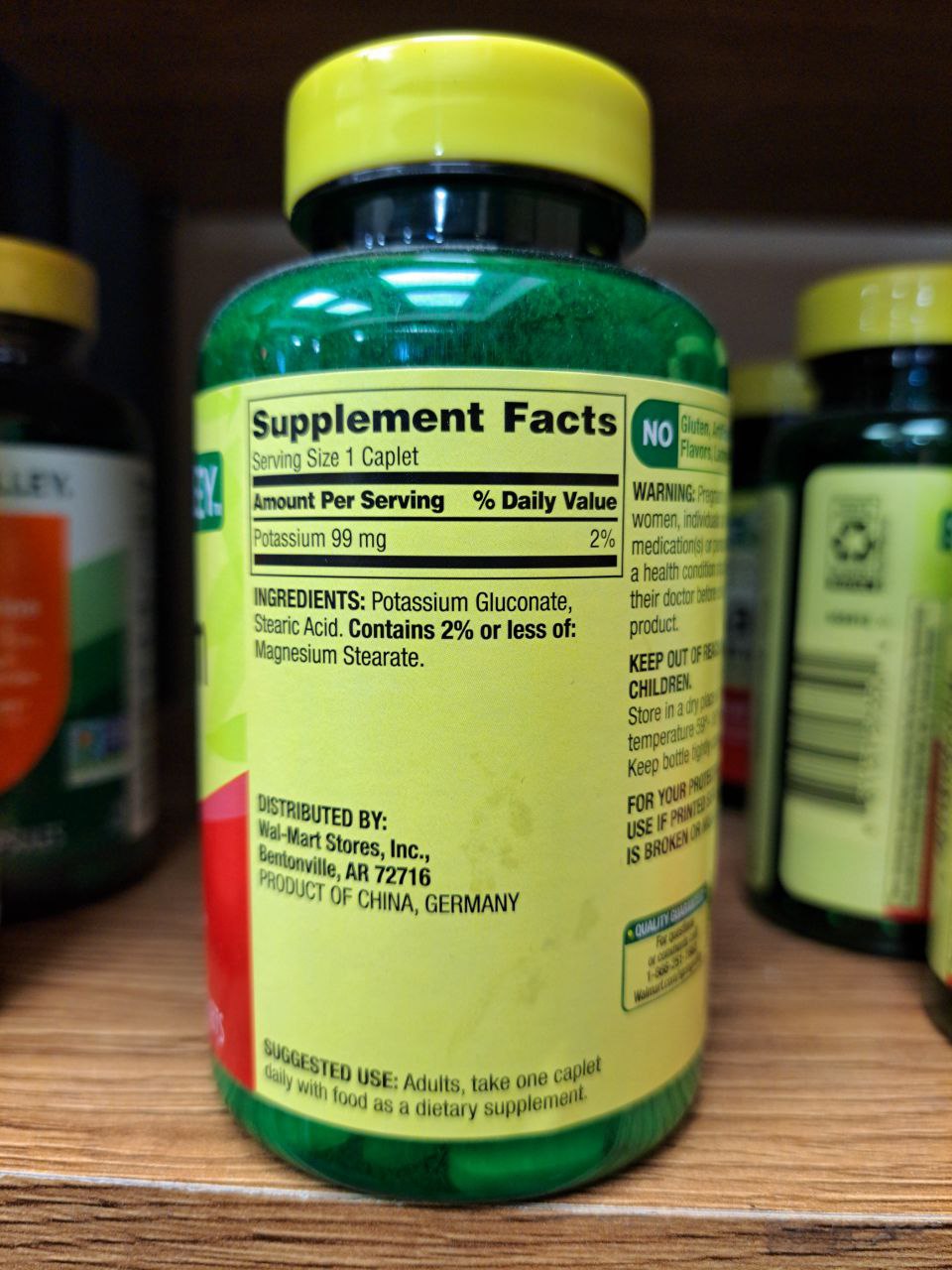 پتاسیم اسپرینگ والی 250 عددی Spring Valley Potassium 99 mg 3 پتاسیم اسپرینگ والی 250 عددی Spring Valley Potassium 99 mg