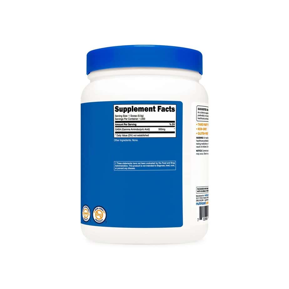 گابا نوتری کاست 500 گرمی Nutricost GABA Powder 2 گابا نوتری کاست 500 گرمی