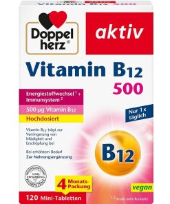 ویتامین ب 12 دُوپل‌هرْتس Doppelherz Vitamin B12 500