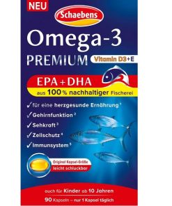 امگا 3 شِی‌بِنز Schaebens Omega 3 Premium حاوی ویتامین E