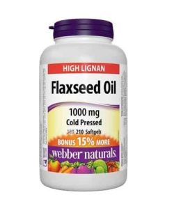 کپسول روغن تخم کتان ارگانیگ وبر نچرالز 1000 میلی گرم 210 عدد