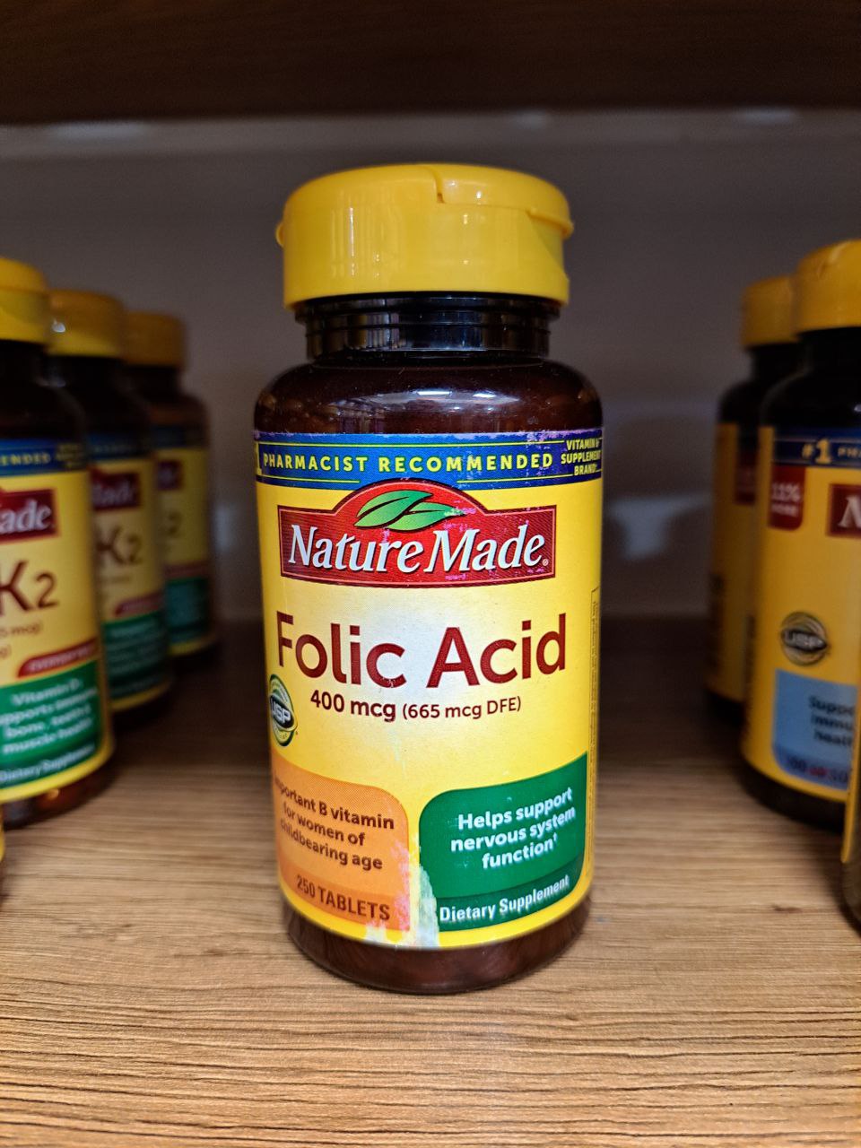 اسید فولیک نیچرمید 250 عددی Nature Made Folic Acid 400 mcg (665 mcg DFE) 2 اسید فولیک نیچرمید 250 عددی Nature Made Folic Acid 400 mcg (665 mcg DFE)