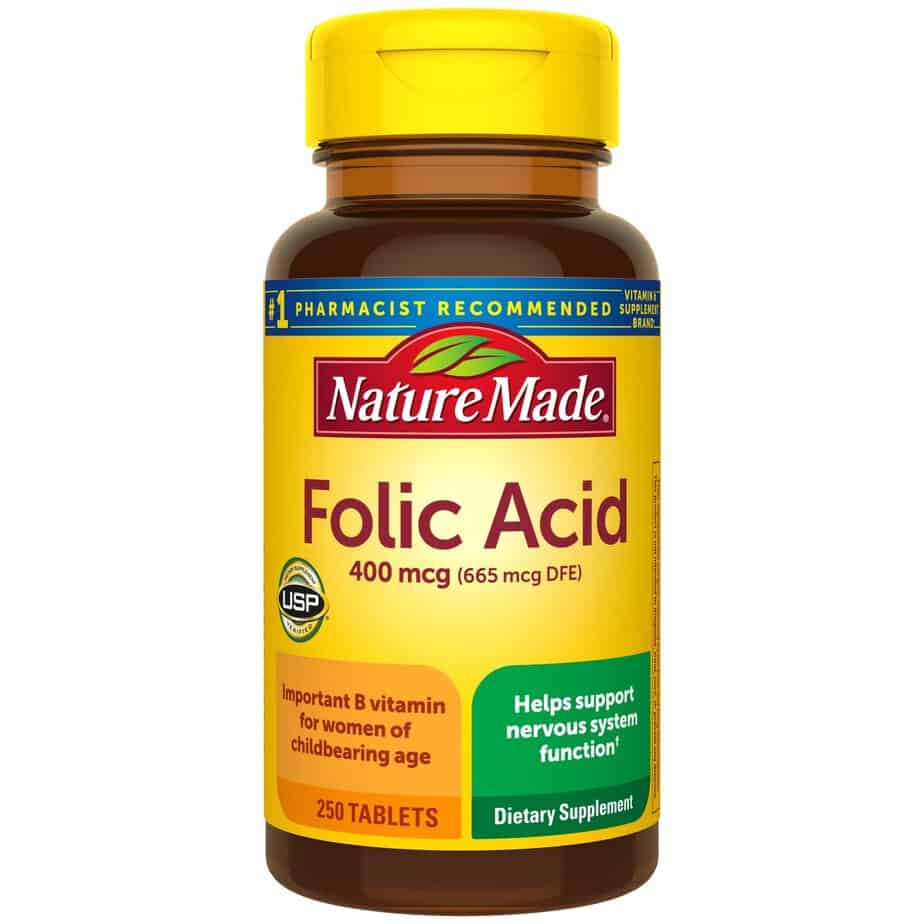 اسید فولیک نیچرمید 250 عددی Nature Made Folic Acid 400 mcg (665 mcg DFE) 1 اسید فولیک نیچرمید 250 عددی