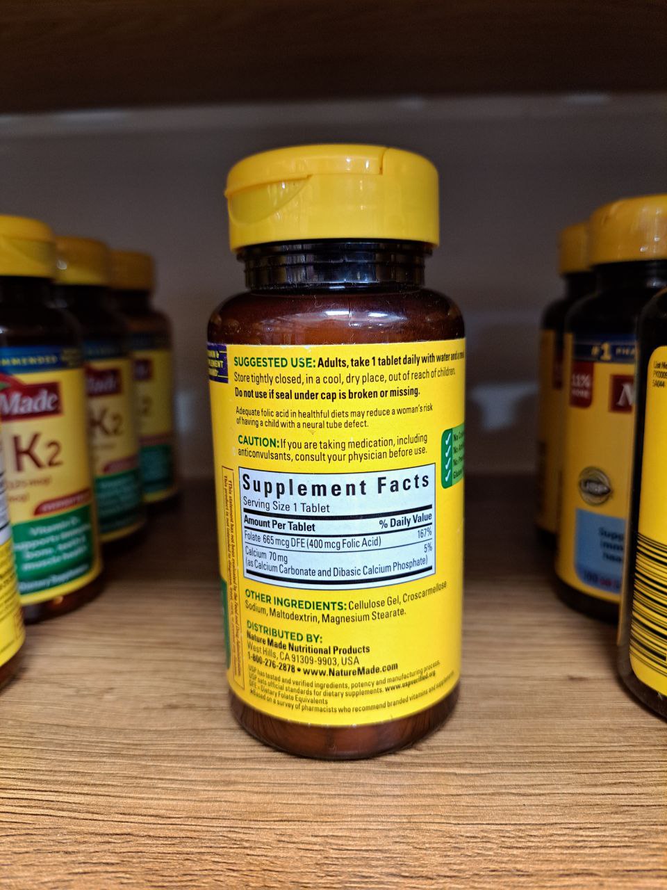 اسید فولیک نیچرمید 250 عددی Nature Made Folic Acid 400 mcg (665 mcg DFE) 3 اسید فولیک نیچرمید 250 عددی Nature Made Folic Acid 400 mcg (665 mcg DFE)