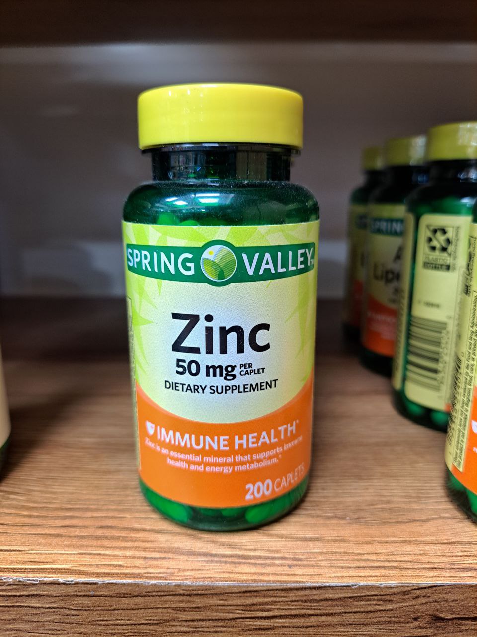 زینک اسپرینگ والی 200 عددی Spring Valley Zinc Caplets, 50 mg 2 زینک اسپرینگ والی 200 عددی Spring Valley Zinc Caplets, 50 mg