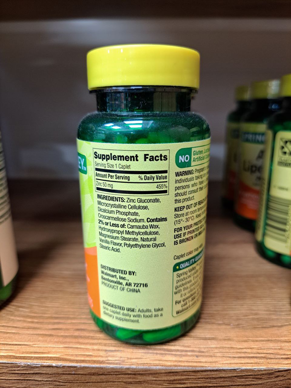 زینک اسپرینگ والی 200 عددی Spring Valley Zinc Caplets, 50 mg 3 زینک اسپرینگ والی 200 عددی Spring Valley Zinc Caplets, 50 mg