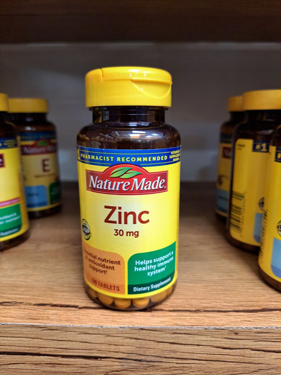 قرص زینک نیچرمید خارجی اصل Nature Made Zinc 30mg 5 زینک نیچرمید 100 عددی Nature Made Zinc 30 mg Tablets