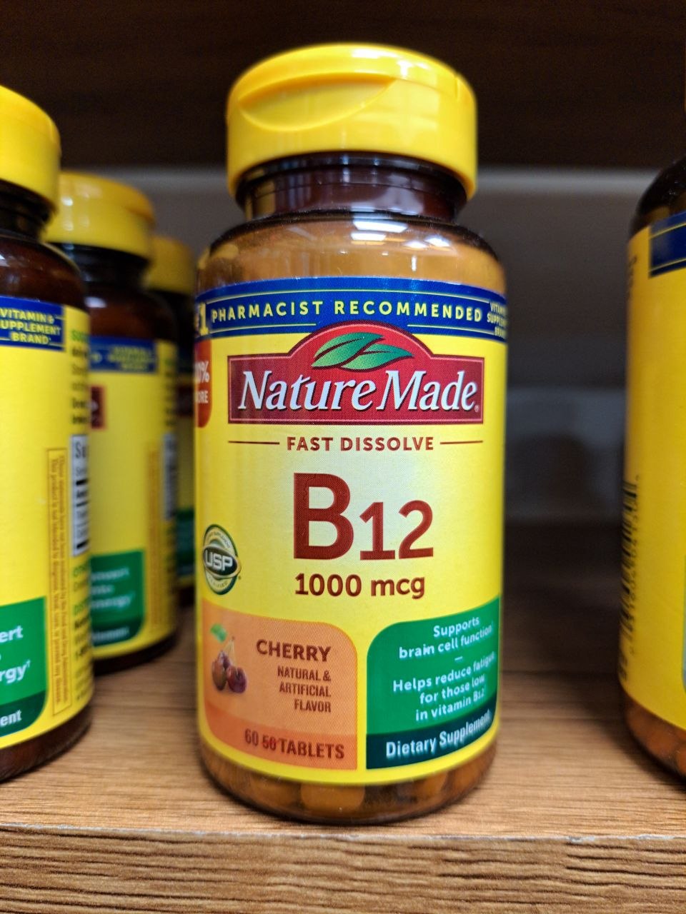 قرص ویتامین B12 نیچرمید Nature Made Vitamin B12 1000mcg 5 قرص ویتامین ب12 نیچرمید Nature Made Vitamin B12 1000 mcg Time Release Tablets