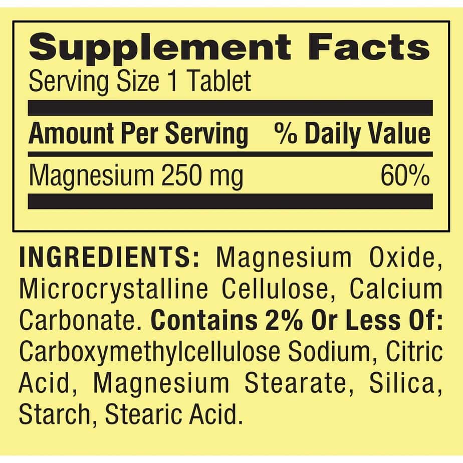 منیزیم 250 میلی گرم اسپرینگ والی 100 عددی Spring Valley Magnesium 250 Mg 2 منیزیم 250 میلی گرم اسپرینگ والی