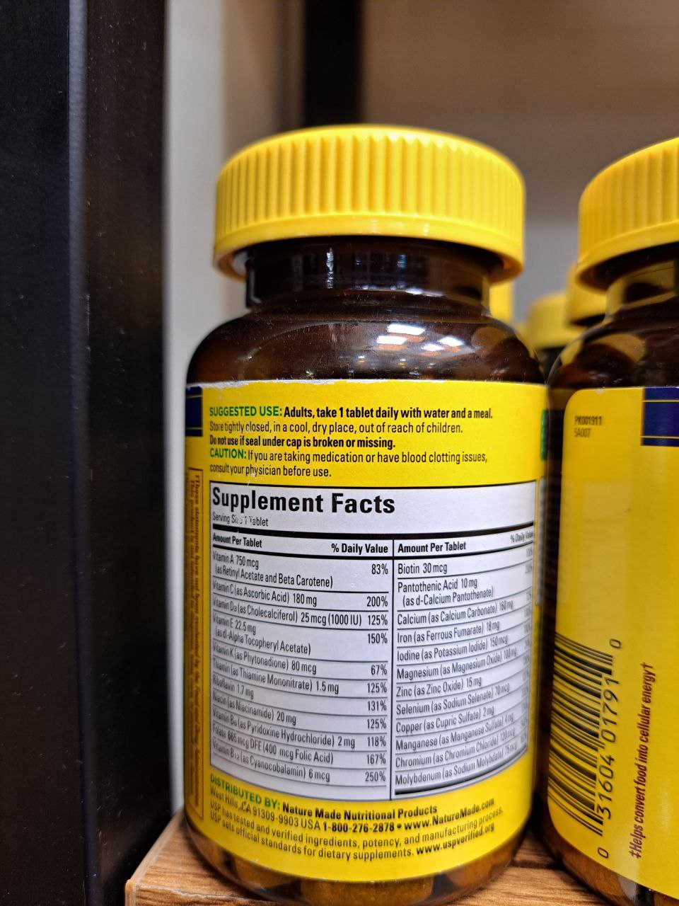 مولتی ویتامین نیچرمید 130 عددی Nature Made Multivitamin Tablets with Iron 3 مولتی ویتامین نیچرمید 130 عددی Nature Made Multivitamin Tablets with Iron