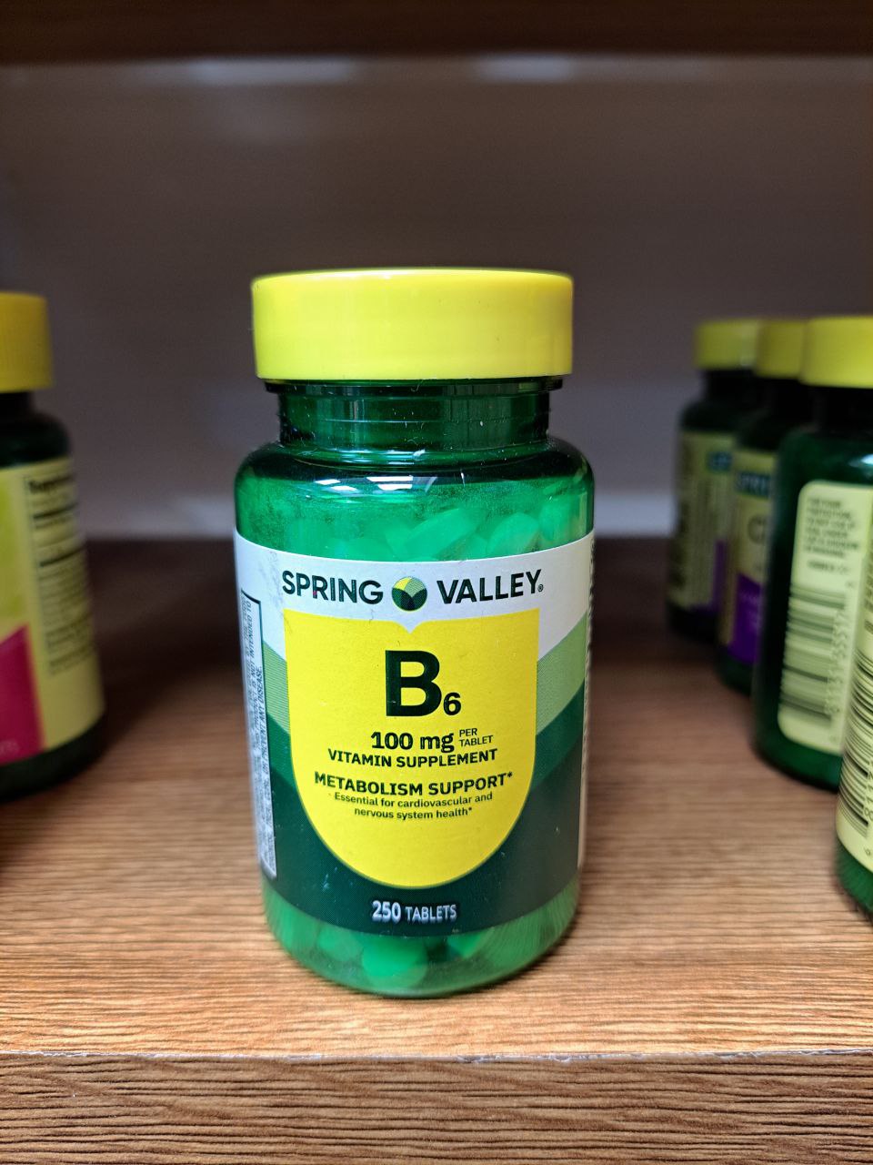 ویتامین ب6 اسپرینگ والی 250 عددی Spring Valley Vitamin B6 Supplement, 100 mg 2 ویتامین ب6 اسپرینگ والی 250 عددی Spring Valley Vitamin B6 Supplement, 100 mg