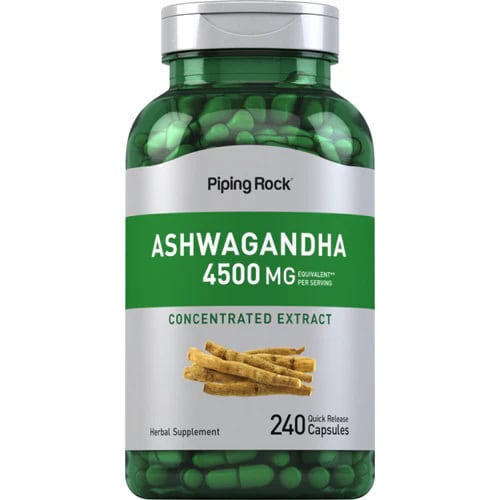 آشواگاندا 4500 میلی گرمی پایپینگ راک 240 عددی PipingRock Ashwagandha, 4500 mg 1 آشواگاندا 4500 میلی گرمی پایپینگ راک