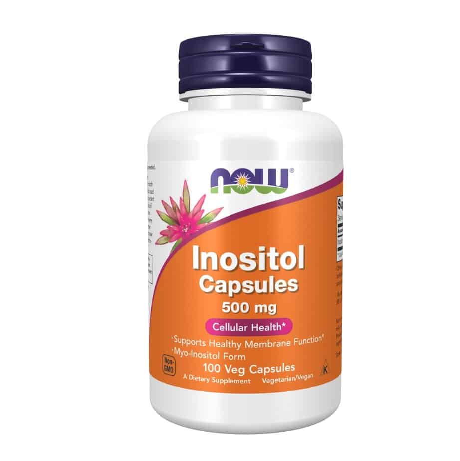 اینوزیتول 500 ناو 100 عددی NOW Inositol 500 mg Veg Capsules 1 اینوزیتول 500 ناو 100 عددی