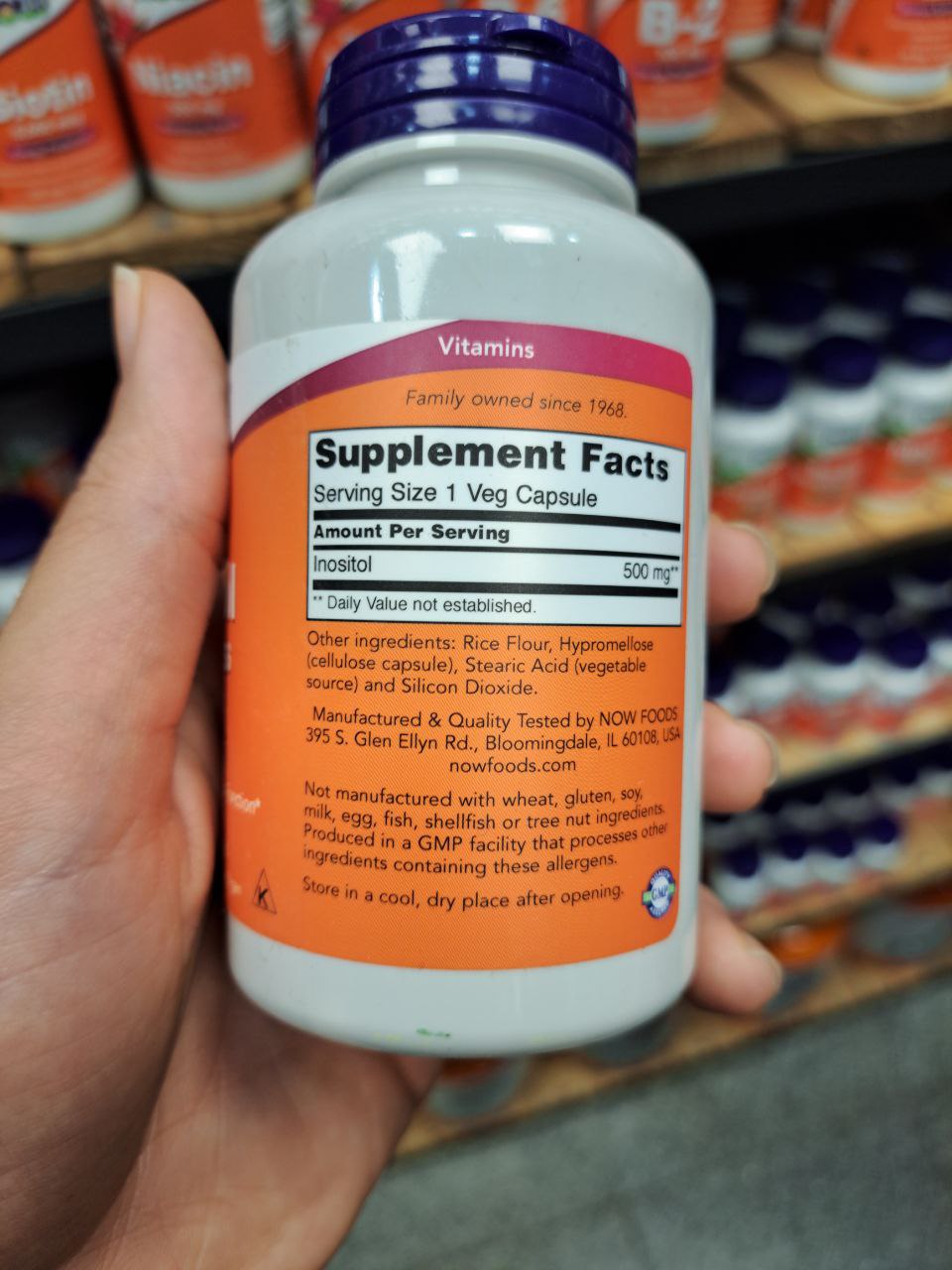 اینوزیتول 500 ناو 100 عددی NOW Inositol 500 mg Veg Capsules 3 اینوزیتول 500 ناو 100 عددی NOW Inositol 500 mg Veg Capsules