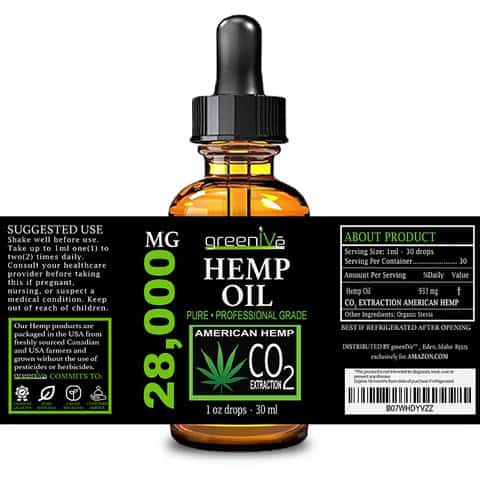 روغن شاهدانه گرین آیو 30 میلی GreenIVe Hemp Oil 28,000mg 2 روغن شاهدانه گرین آیو 30 میلی