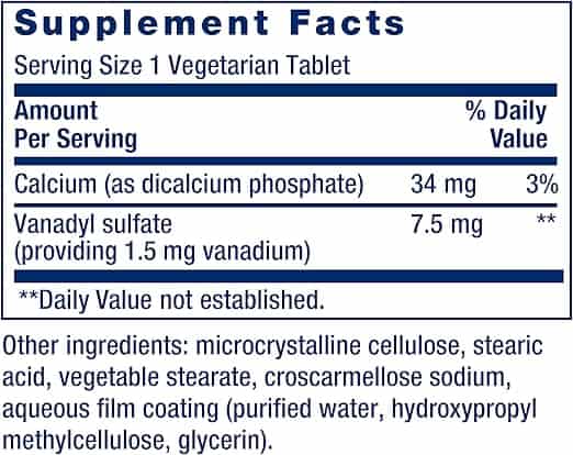 وانادیل سولفات لایف اکستنشن 100 عددی Life Extension Vanadyl Sulfate 2 وانادیل سولفات لایف اکستنشن 100 عددی