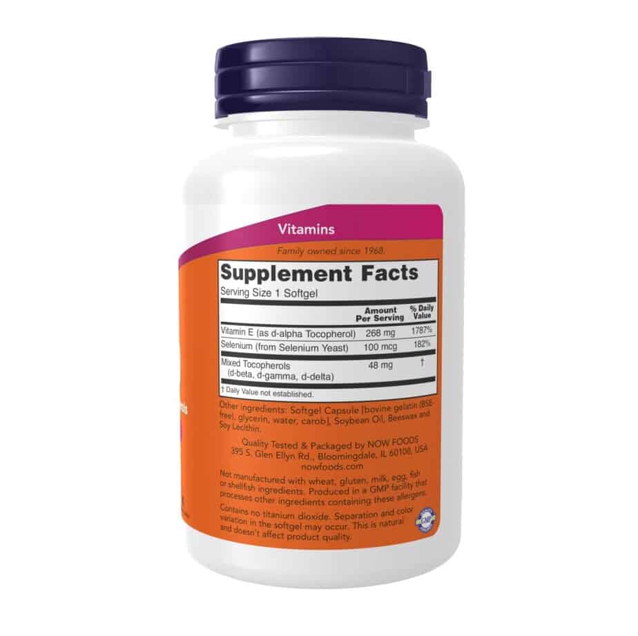 ویتامین ای 400 ناو 100 و 50 عددی NOW Vitamin E-400 Softgels 4 ویتامین ای 400 ناو 100 عددی