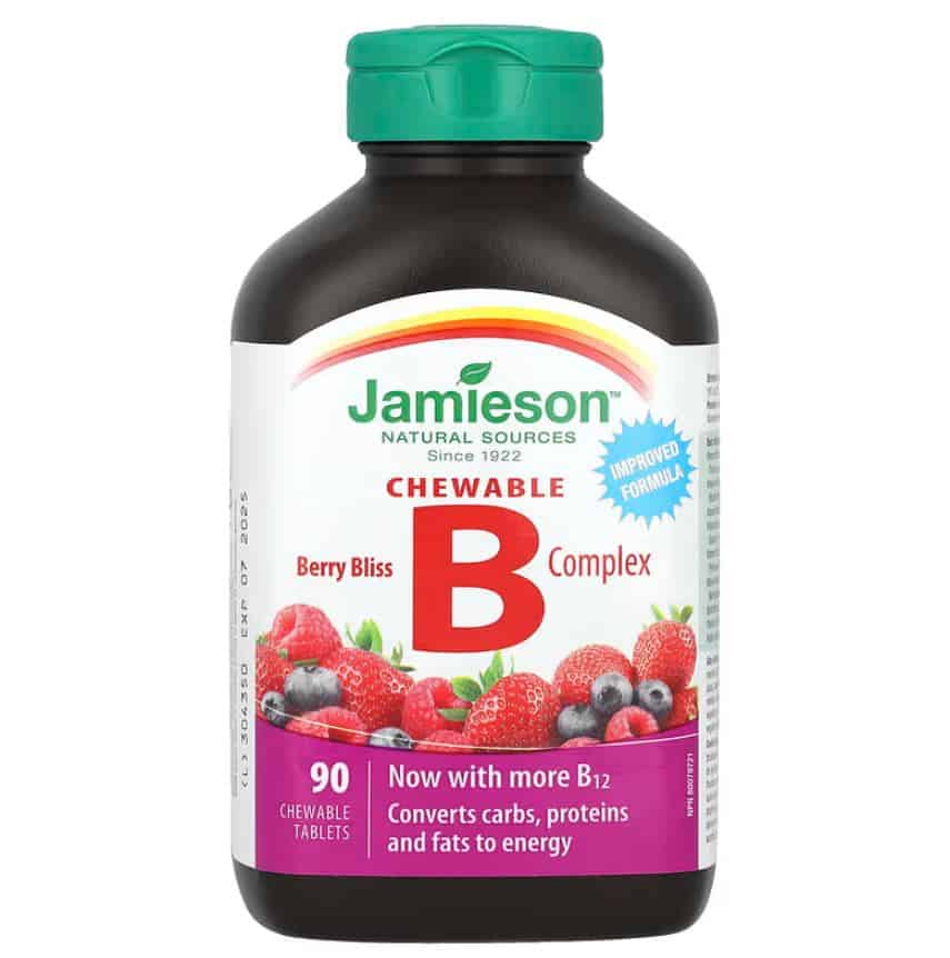 ویتامین ب کمپلکس جمیسون جویدنی 90 عدد Jamieson B Complex 1 ویتامین ب کمپلکس جمیسون جویدنی 90 عدد Jamieson B Complex